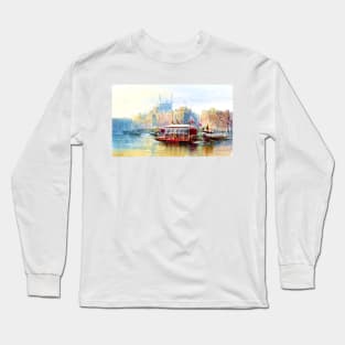 Benares/Varanasi by Nicholas Chevalier Long Sleeve T-Shirt